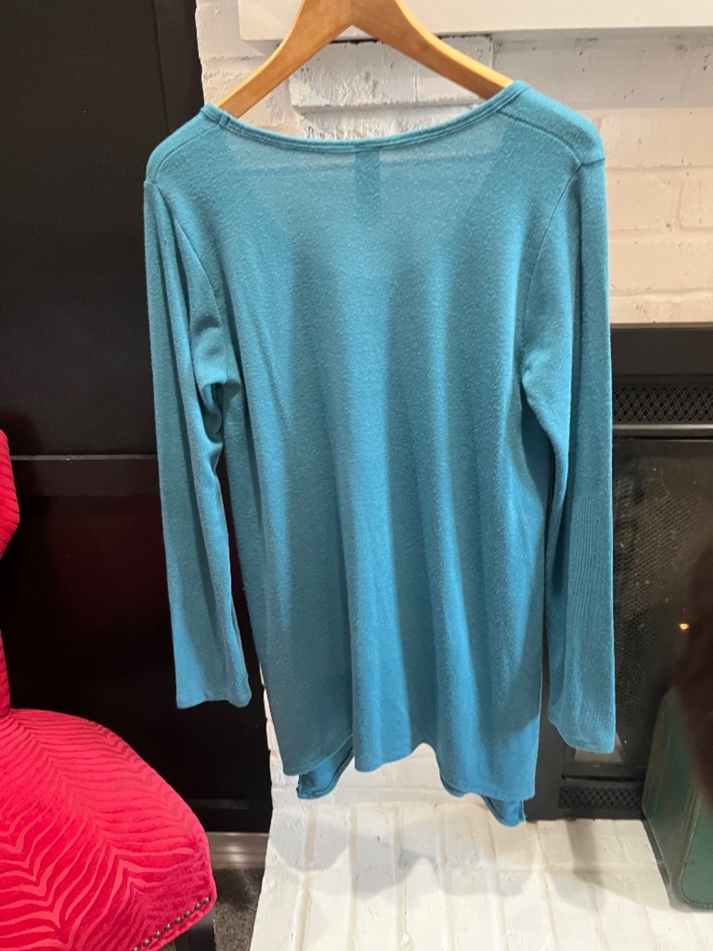 GO Couture: Comfy Top | Size Large | Light Teal - Picture 4 of 5